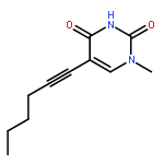 2,4(1H,3H)-Pyrimidinedione, 5-(1-hexynyl)-1-methyl-