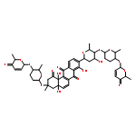 Benz[a]anthracene-1,7,12(2H)-trione,9-[2,6-dideoxy-4-O-[(2S,5S,6S)-5-[[(2R,6S)-5,6-dihydro-6-methyl-5-oxo-2H-pyran-2-yl]oxy]tetrahydro-6-methyl-2H-pyran-2-yl]-b-D-arabino-hexopyranosyl]-3-[[(2S,5S,6S)-5-[[(2R,6S)-5,6-dihydro-6-methyl-5-oxo-2H-pyran-2-yl]oxy]tetrahydro-6-methyl-2H-pyran-2-yl]oxy]-3,4,4a,12b-tetrahydro-4a,8,12b-trihydroxy-3-methyl-,(3R,4aR,12aS)- (9CI)