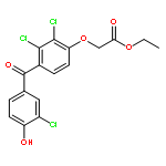 ACETIC ACID, [2,3-DICHLORO-4-(3-CHLORO-4-HYDROXYBENZOYL)PHENOXY]-, ETHYL ESTER