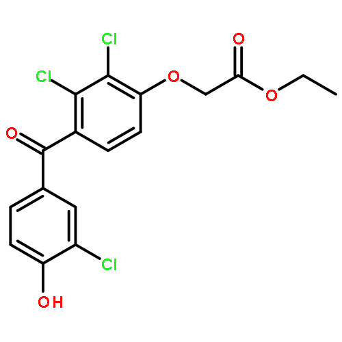 ACETIC ACID, [2,3-DICHLORO-4-(3-CHLORO-4-HYDROXYBENZOYL)PHENOXY]-, ETHYL ESTER