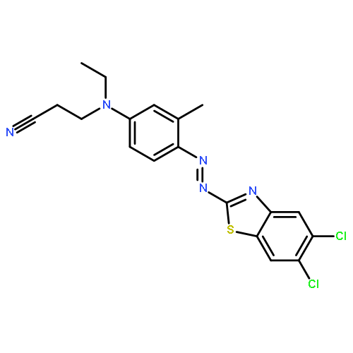 3-[4-[(5,6-DICHLORO-1,3-BENZOTHIAZOL-2-YL)DIAZENYL]-N-ETHYL-3-METHYLANILINO]PROPANENITRILE 