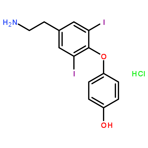 Phenol, 4-[4-(2-aminoethyl)-2,6-diiodophenoxy]-, hydrochloride