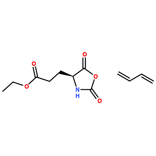 4-Oxazolidinepropanoic acid, 2,5-dioxo-, ethyl ester, (S)-, polymer with 1,3-butadiene