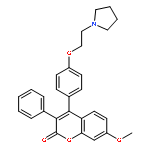 7-METHOXY-3-PHENYL-4-[4-(2-PYRROLIDIN-1-YLETHOXY)PHENYL]CHROMEN-2-ONE 