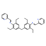 BENZENAMINE, 4,4'-METHYLENEBIS[2,6-DIETHYL-N-(2-PYRIDINYLMETHYLENE)-