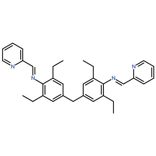 BENZENAMINE, 4,4'-METHYLENEBIS[2,6-DIETHYL-N-(2-PYRIDINYLMETHYLENE)-