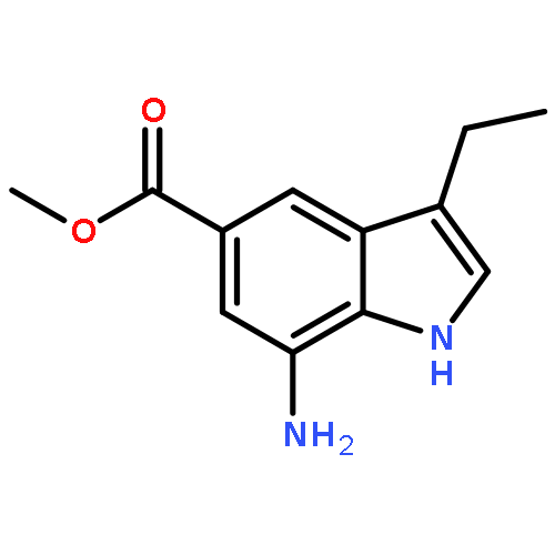 1H-Indole-5-carboxylicacid, 7-amino-3-ethyl-, methyl ester