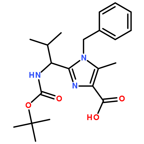 1H-Imidazole-4-carboxylic acid,2-[(1S)-1-[[(1,1-dimethylethoxy)carbonyl]amino]-2-methylpropyl]-5-methyl-1-(phenylmethyl)-