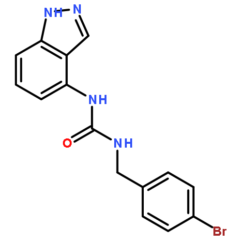 UREA, N-[(4-BROMOPHENYL)METHYL]-N'-1H-INDAZOL-4-YL-