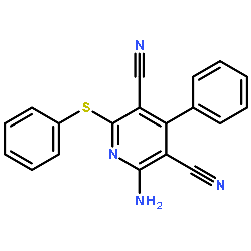 2-AMINO-4-PHENYL-6-PHENYLSULFANYLPYRIDINE-3,5-DICARBONITRILE 