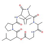 5,8,9-trimethyl-16-(2-methylpropyl)-3,6-di(propan-2-yl)dodecahydropyrrolo[1,2-d][1,4,7,10,13,16]oxapentaazacyclononadecine-1,4,7,10,14,17(11H,16H)-hexone