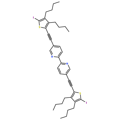 2,2'-BIPYRIDINE, 5,5'-BIS[(3,4-DIBUTYL-5-IODO-2-THIENYL)ETHYNYL]-