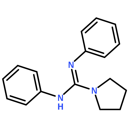 1-Pyrrolidinecarboximidamide, N,N'-diphenyl-