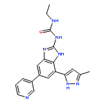 Urea,N-ethyl-N'-[4-(5-methyl-1H-pyrazol-3-yl)-6-(3-pyridinyl)-1H-benzimidazol-2-yl]-