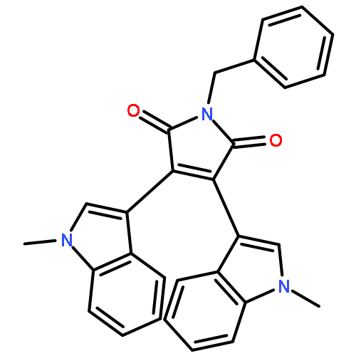 1H-Pyrrole-2,5-dione, 3,4-bis(1-methyl-1H-indol-3-yl)-1-(phenylmethyl)-