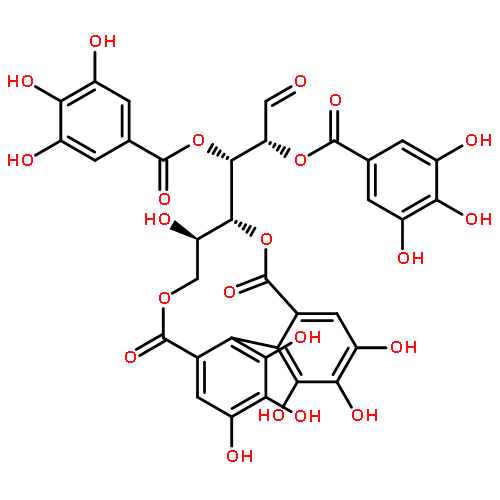 D-Glucose, cyclic4,6-[(1S)-4,4',5,5',6,6'-hexahydroxy[1,1'-biphenyl]-2,2'-dicarboxylate]2,3-bis(3,4,5-trihydroxybenzoate)