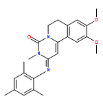 4H-Pyrimido[6,1-a]isoquinolin-4-one,2,3,6,7-tetrahydro-9,10-dimethoxy-3-methyl-2-[(2,4,6-trimethylphenyl)imino]-