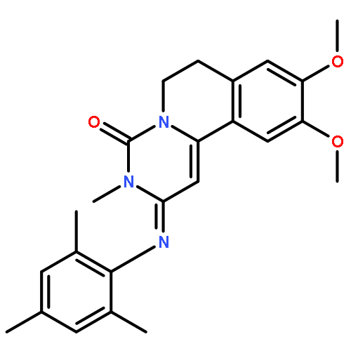 4H-Pyrimido[6,1-a]isoquinolin-4-one,2,3,6,7-tetrahydro-9,10-dimethoxy-3-methyl-2-[(2,4,6-trimethylphenyl)imino]-