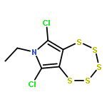 7H-1,2,3,4,5-Pentathiepino[6,7-c]pyrrole, 6,8-dichloro-7-ethyl-