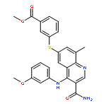 Methyl 3-({3-carbamoyl-4-[(3-methoxyphenyl)amino]-8-methyl-6-quin olinyl}sulfanyl)benzoate