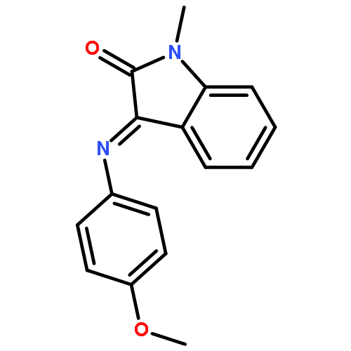 2H-Indol-2-one, 1,3-dihydro-3-[(4-methoxyphenyl)imino]-1-methyl-