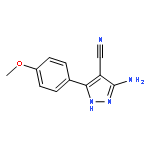 1H-Pyrazole-4-carbonitrile, 3-amino-5-(4-methoxyphenyl)-