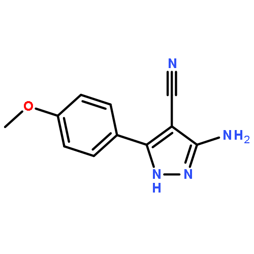 1H-Pyrazole-4-carbonitrile, 3-amino-5-(4-methoxyphenyl)-