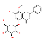 4H-1-BENZOPYRAN-4-ONE, 5-(BETA-D-GLUCOPYRANOSYLOXY)-7-HYDROXY-8-METHOXY-2-PHENYL-