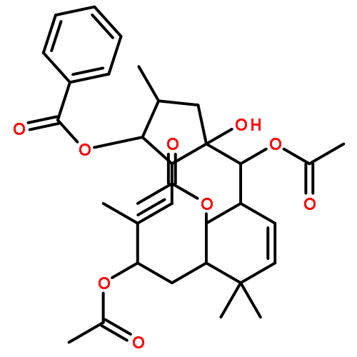 (1S,2S,3aR,4S,5S,9R,11R,12Z,13aS)-4,9,11-tris(acetyloxy)-3a-hydroxy-2,5,8,8,12-pentamethyl-2,3,3a,4,5,8,9,10,11,13a-decahydro-1H-cyclopenta[12]annulen-1-yl benzoate