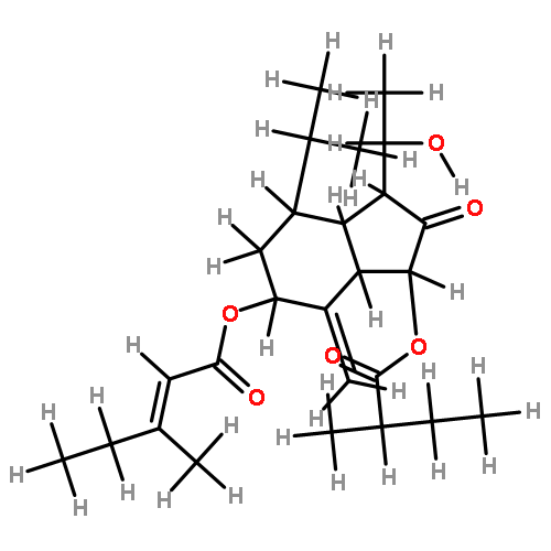 (ent-2beta,4S,9alpha)-9-(3-Methyl-2E-pentenoyl),2-(2-methylbutanoyl):2,4,9-Trihydroxy-10-oplopen-3-one