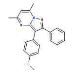 PYRAZOLO[1,5-A]PYRIMIDINE, 3-(4-METHOXYPHENYL)-5,7-DIMETHYL-2-PHENYL-