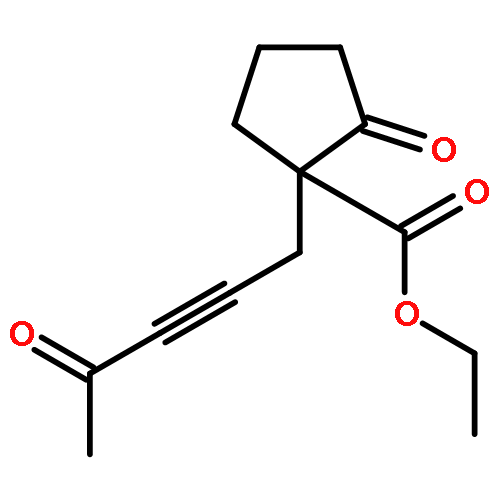 Cyclopentanecarboxylic acid, 2-oxo-1-(4-oxo-2-pentynyl)-, ethyl ester