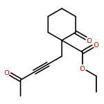 Cyclohexanecarboxylic acid, 2-oxo-1-(4-oxo-2-pentynyl)-, ethyl ester