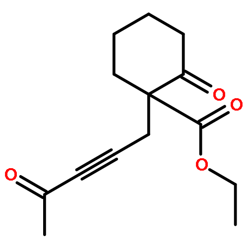 Cyclohexanecarboxylic acid, 2-oxo-1-(4-oxo-2-pentynyl)-, ethyl ester