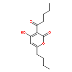 2H-Pyran-2-one, 6-butyl-4-hydroxy-3-(1-oxopentyl)-