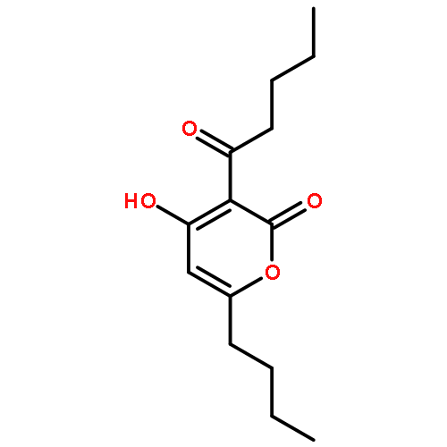 2H-Pyran-2-one, 6-butyl-4-hydroxy-3-(1-oxopentyl)-