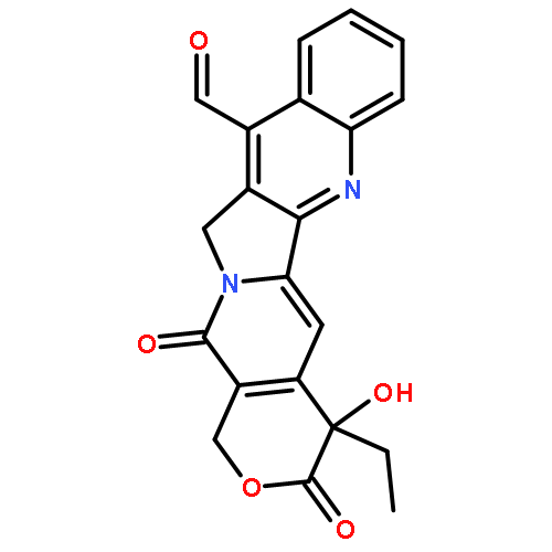 (4S)-4-ethyl-4-hydroxy-3,14-dioxo-3,4,12,14-tetrahydro-1H-pyrano[3',4':6,7]indolizino[1,2-b]quinoline-11-carbaldehyde