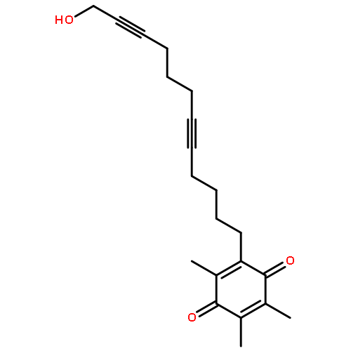 2-(12-Hydroxydodeca-5,10-diyn-1-yl)-3,5,6-trimethylcyclohexa-2,5-diene-1,4-dione