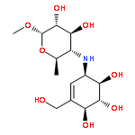 a-D-Glucopyranoside, methyl4,6-dideoxy-4-[[(1S,4R,5S,6S)-4,5,6-trihydroxy-3-(hydroxymethyl)-2-cyclohexen-1-yl]amino]-