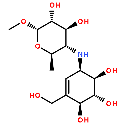 a-D-Glucopyranoside, methyl4,6-dideoxy-4-[[(1S,4R,5S,6S)-4,5,6-trihydroxy-3-(hydroxymethyl)-2-cyclohexen-1-yl]amino]-