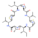 6,20-Dioxa-13,27-dithia-3,10,17,24,29,30,31,32-octaazapentacyclo[24.2.1.15,8.112,15.119,22]dotriaconta-5(32),12(31),14,19(30),26(29),28-hexaene-2,9,16,23-tetrone,7-methyl-11,25-bis(1-methylethyl)-4,18-bis[(1S)-1-methylpropyl]-,(4S,7R,8S,11R,18S,22S,25R)-