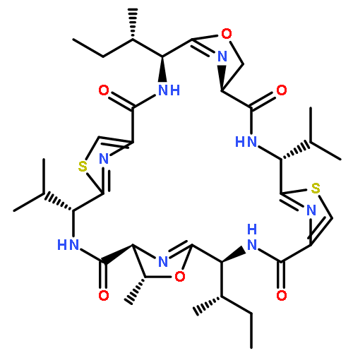 6,20-Dioxa-13,27-dithia-3,10,17,24,29,30,31,32-octaazapentacyclo[24.2.1.15,8.112,15.119,22]dotriaconta-5(32),12(31),14,19(30),26(29),28-hexaene-2,9,16,23-tetrone,7-methyl-11,25-bis(1-methylethyl)-4,18-bis[(1S)-1-methylpropyl]-,(4S,7R,8S,11R,18S,22S,25R)-