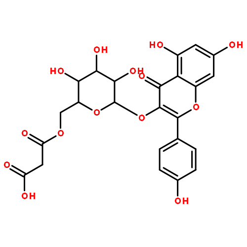 3-((6-(5,7-dihydroxy-2-(4-hydroxyphenyl)-4-oxo-4H-chromen-3-yloxy)-3,4,5-trihydroxytetrahydro-2H-pyran-2-yl)methoxy)-3-oxopropanoic acid