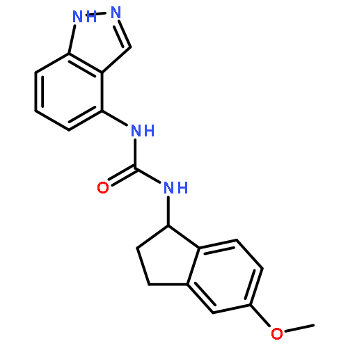 Urea, N-(2,3-dihydro-5-methoxy-1H-inden-1-yl)-N'-1H-indazol-4-yl-