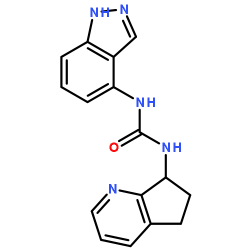 Urea, N-(6,7-dihydro-5H-cyclopenta[b]pyridin-7-yl)-N'-1H-indazol-4-yl-