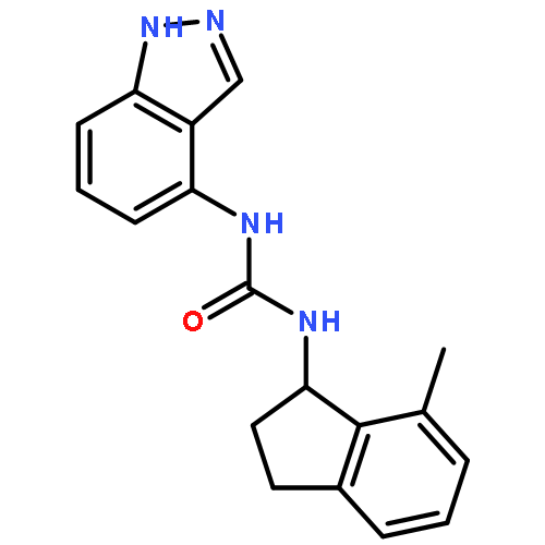 Urea, N-(2,3-dihydro-7-methyl-1H-inden-1-yl)-N'-1H-indazol-4-yl-