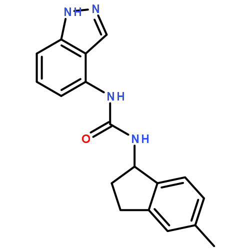 Urea, N-(2,3-dihydro-5-methyl-1H-inden-1-yl)-N'-1H-indazol-4-yl-