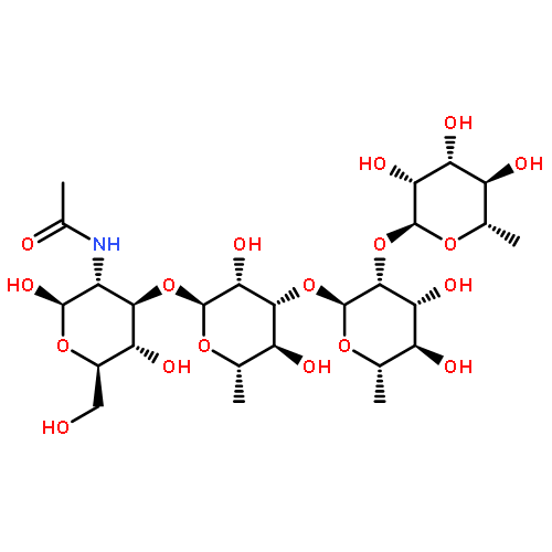 alpha-L-Rha-(1-2)-alpha-L-Rha-(1-3)-alpha-L-Rha-(1-3)-beta-D-GlcNAc