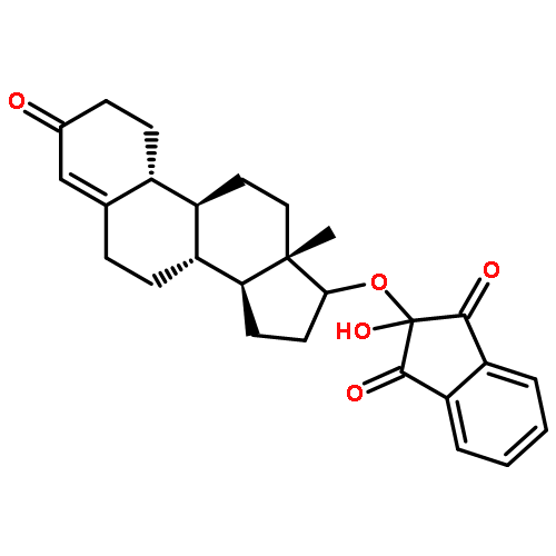 1H-INDENE-1,3(2H)-DIONE, 2-HYDROXY-2-[(3-OXOESTR-4-EN-17-YL)OXY]-