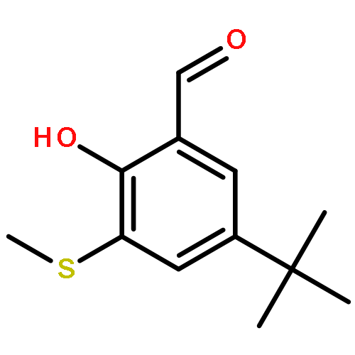 Benzaldehyde, 5-(1,1-dimethylethyl)-2-hydroxy-3-(methylthio)-